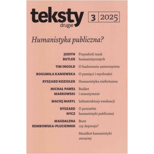 Teksty Drugie 3/2025 - Humanistyka publiczna? -zdjęcie numer 1